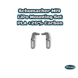 Schumacher Mi9 LiPo Mounting Set PLA+20% Carbon