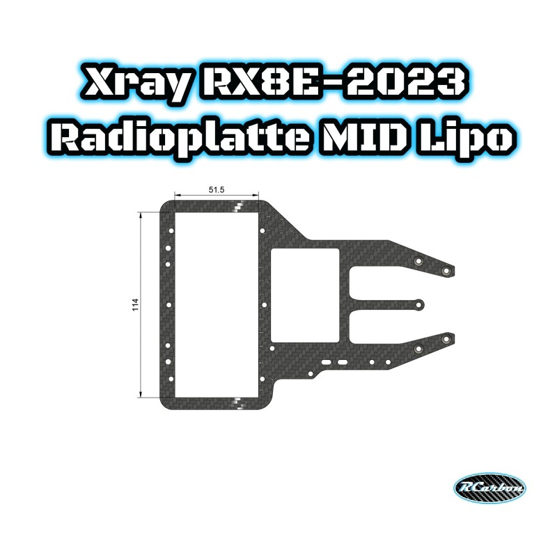 Xray RX8E-2023 Radioplatte MID Lipo