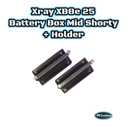 Xray XB8 25 Battery Box Mid Shorty + Holder