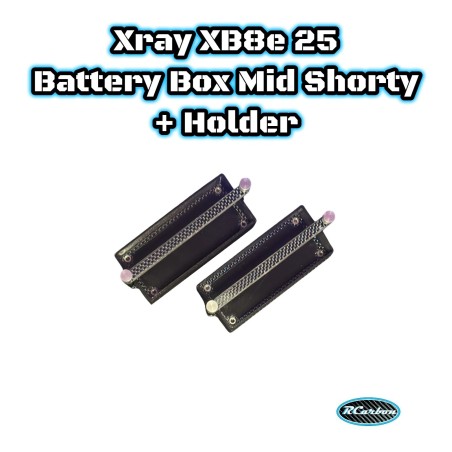 Xray XB8 25 Battery Box Mid Shorty + Holder